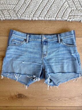 Maternity Denim Cutoff Shorts in Light Blue - Women's Casual Summer Shorts